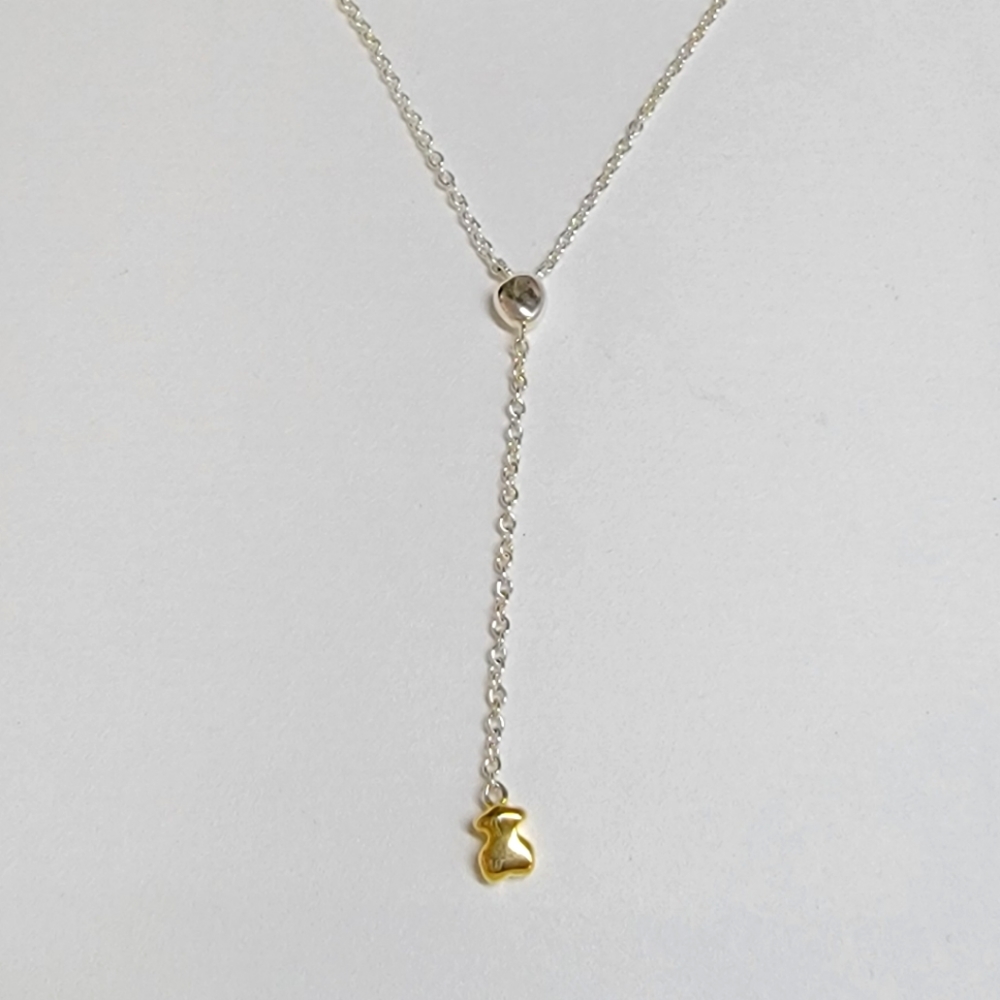 TWO-TONE TOUS JOY BITS NECKLACE WITH BEAR